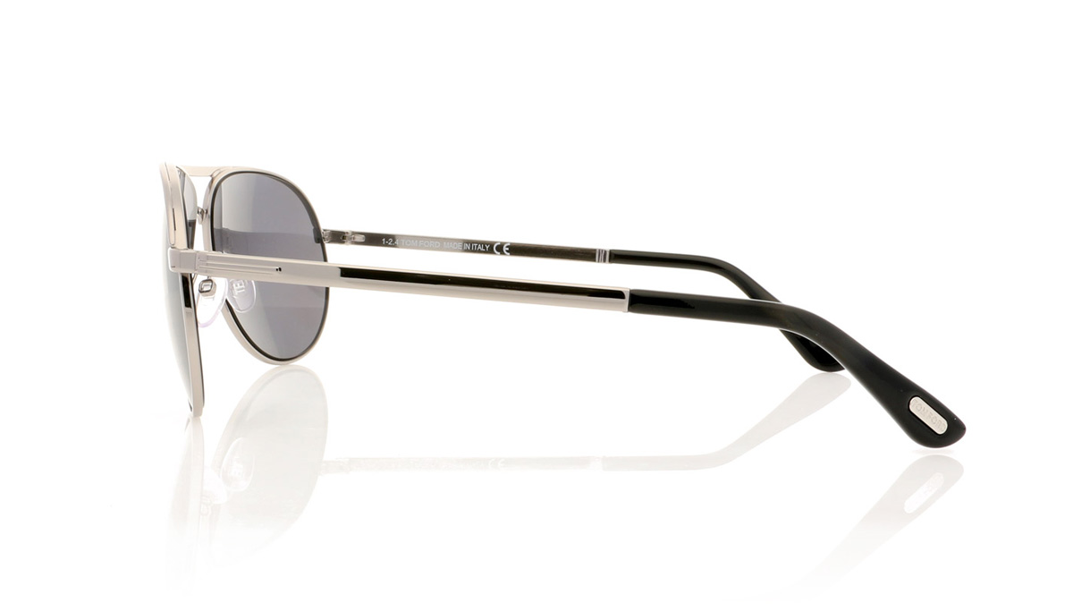 Tom Ford MARKO TF0144 Shiny Light Ruthenium/Smoke Polarised Lenses 14D Sunglasses