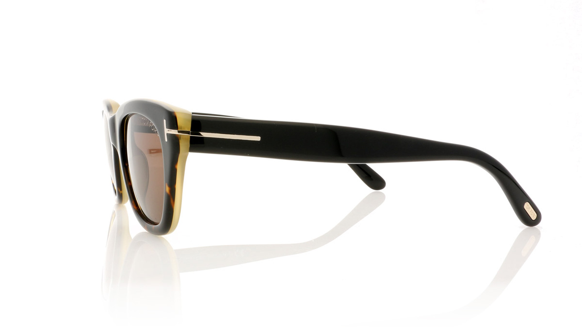 Tom Ford SNOWDON TF0237 Black/Brown/Roviex Lenses 05J Sunglasses
