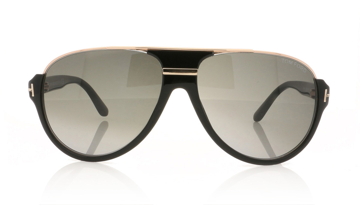 Tom Ford DIMITRY TF0334 Shiny Black/Gradient Green Lenses 01P Sunglasses