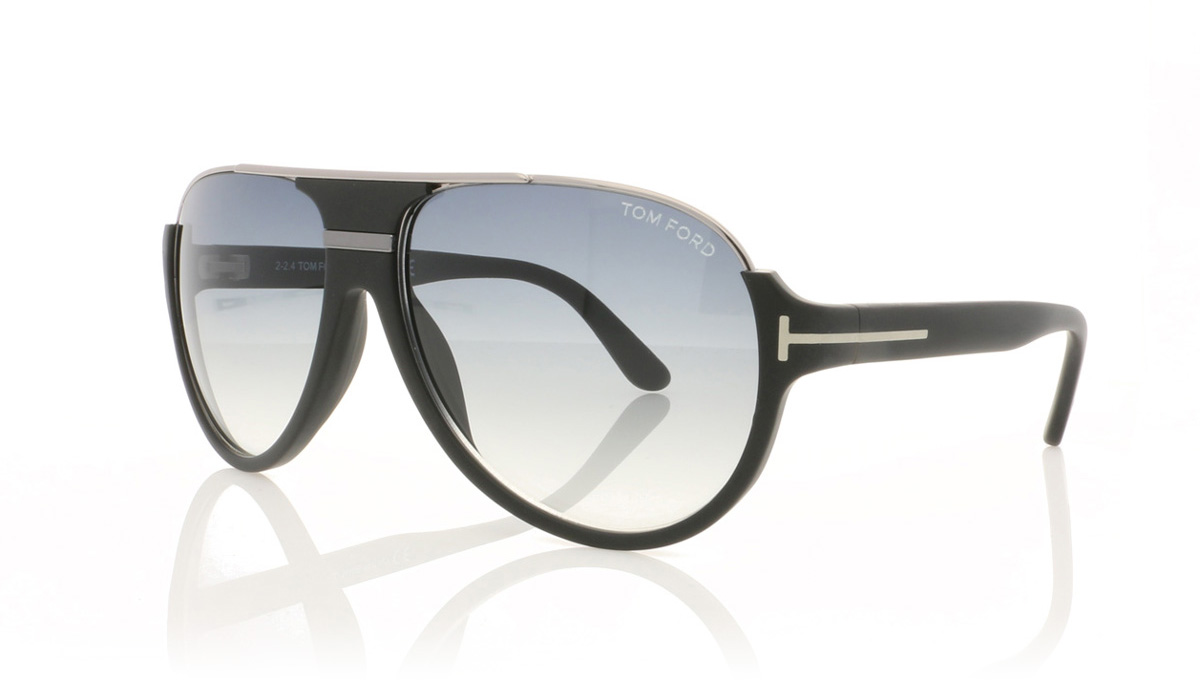 Tom Ford DIMITRY TF0334 Matte Black/Gradient Blue Lenses 02W Sunglasses