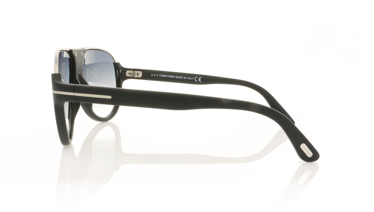 Tom Ford DIMITRY TF0334 Matte Black/Gradient Blue Lenses 02W Sunglasses