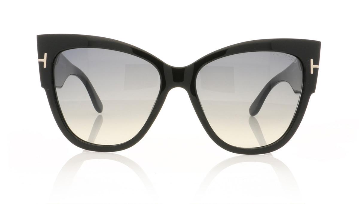 Tom Ford ANOUSHKA TF0371 Shiny Black/Gradient Smoke 01B Sunglasses