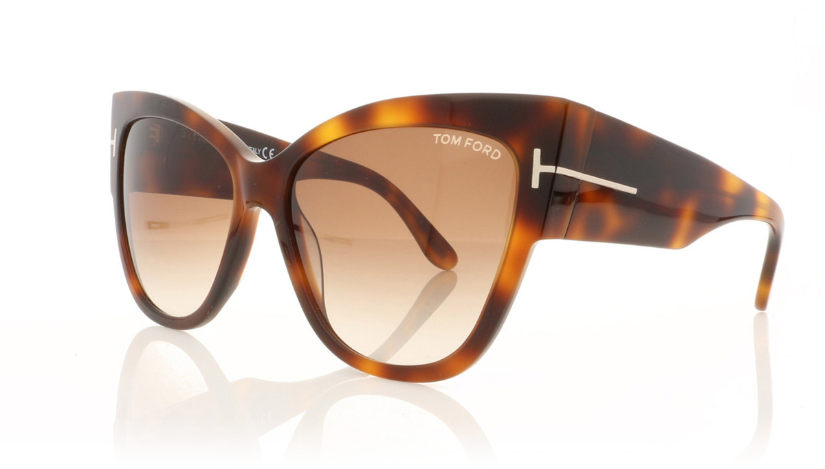 Tom Ford ANOUSHKA TF0371 Blonde Havana/Gradient Brown 53F Sunglasses