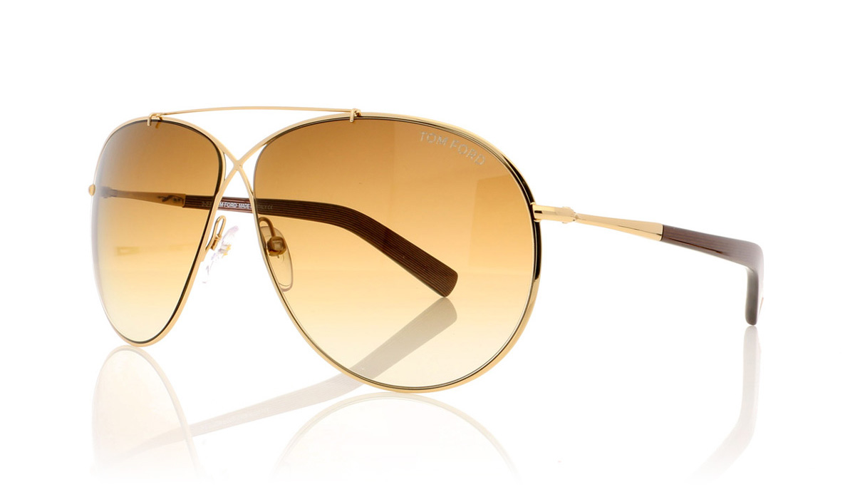 Tom Ford EVA TF0374 Shiny Rose Gold/Grad Brown 28F Sunglasses