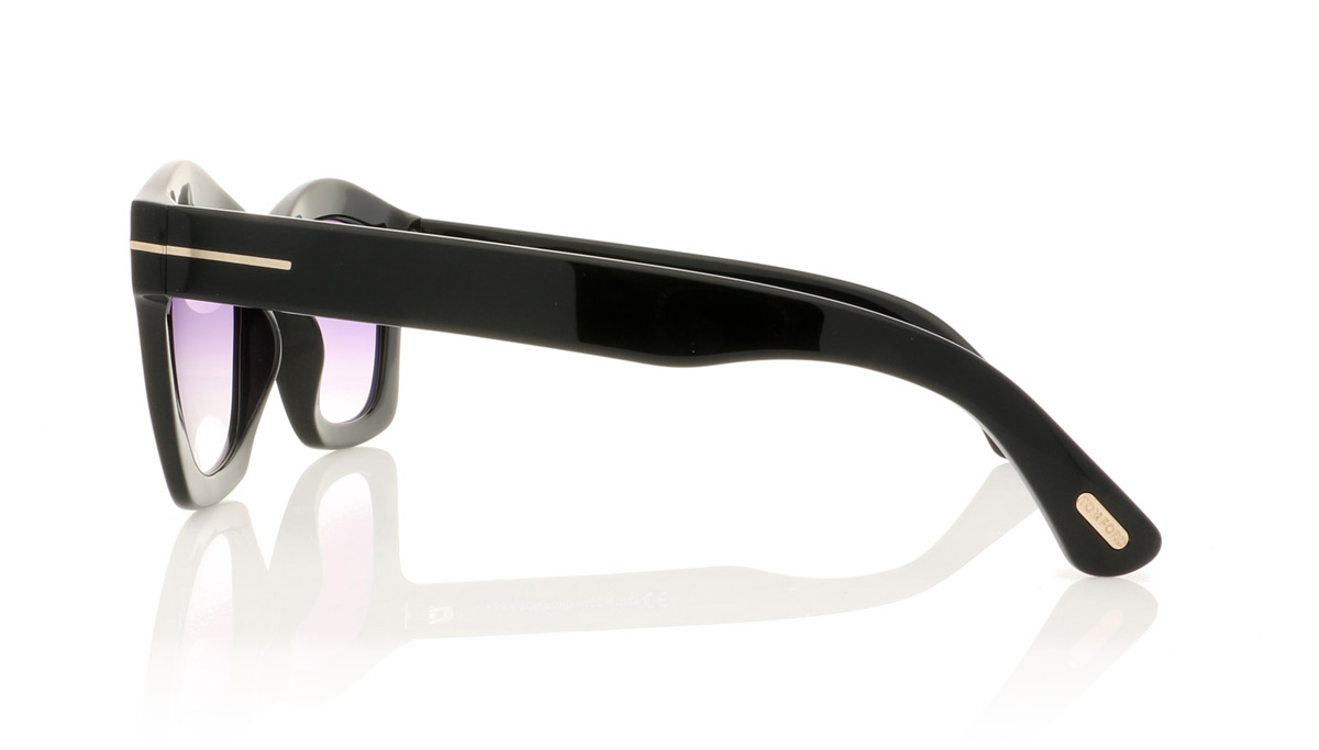 Tom Ford GRETA TF0431 Shiny Black/Gradient Violet Mirror Lenses 01Z Sunglasses