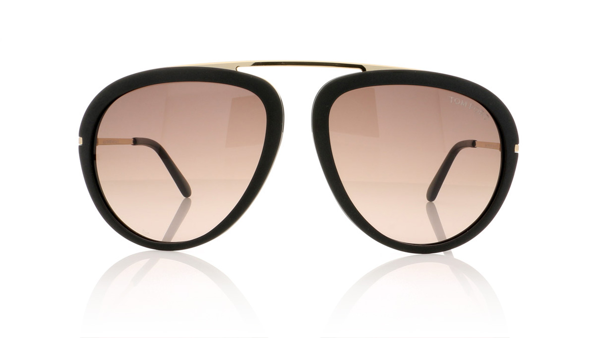 Tom Ford STACY TF0452 Matte Black/Gradient Bordeaux 02T Sunglasses