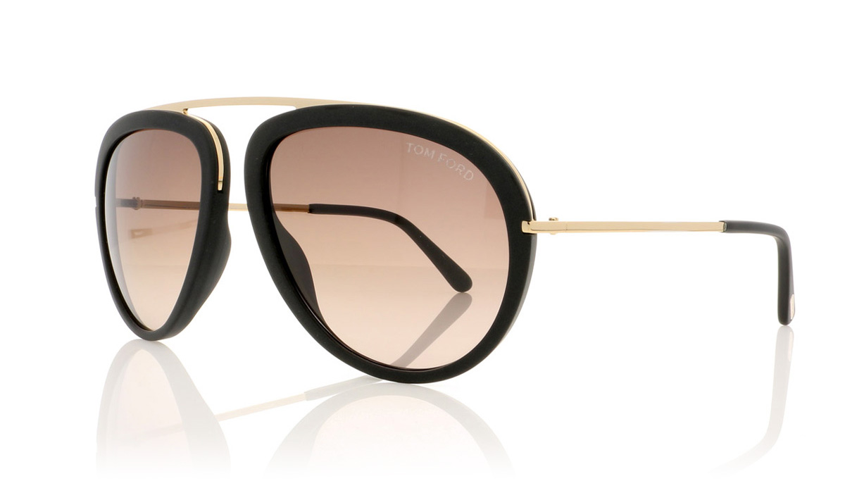 Tom Ford STACY TF0452 Matte Black/Gradient Bordeaux 02T Sunglasses