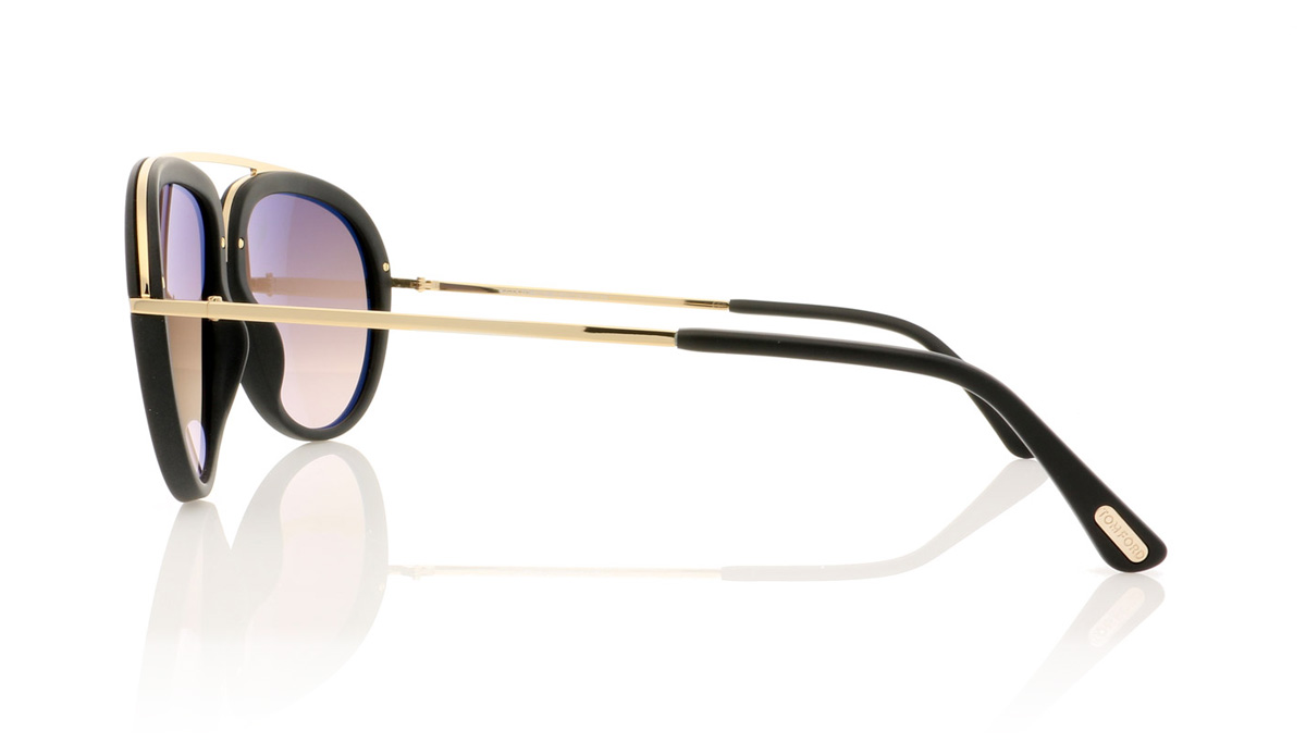 Tom Ford STACY TF0452 Matte Black/Gradient Bordeaux 02T Sunglasses