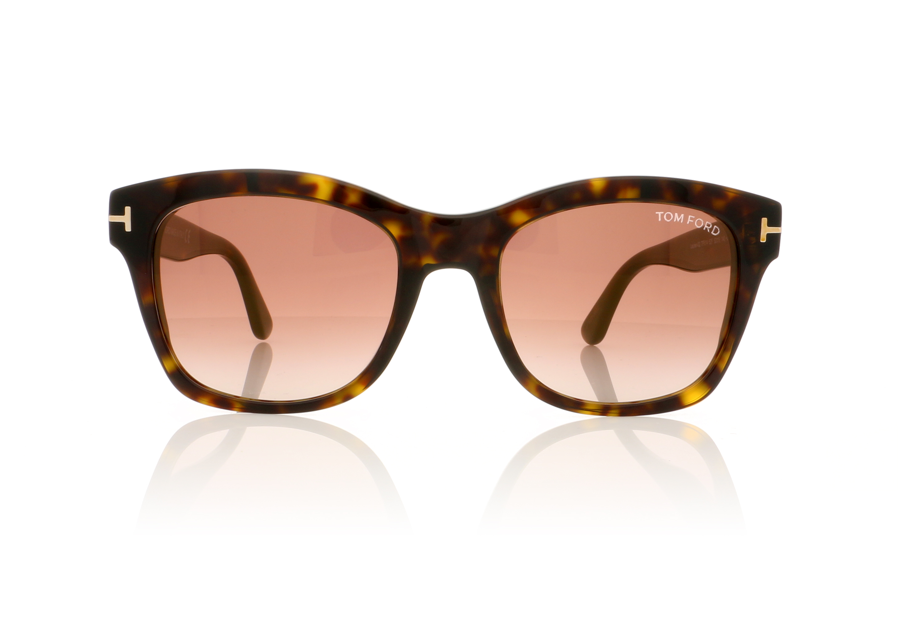 Tom Ford LAUREN-02 TF0614 Dark Havana / Gradient Brown 52F Sunglasses