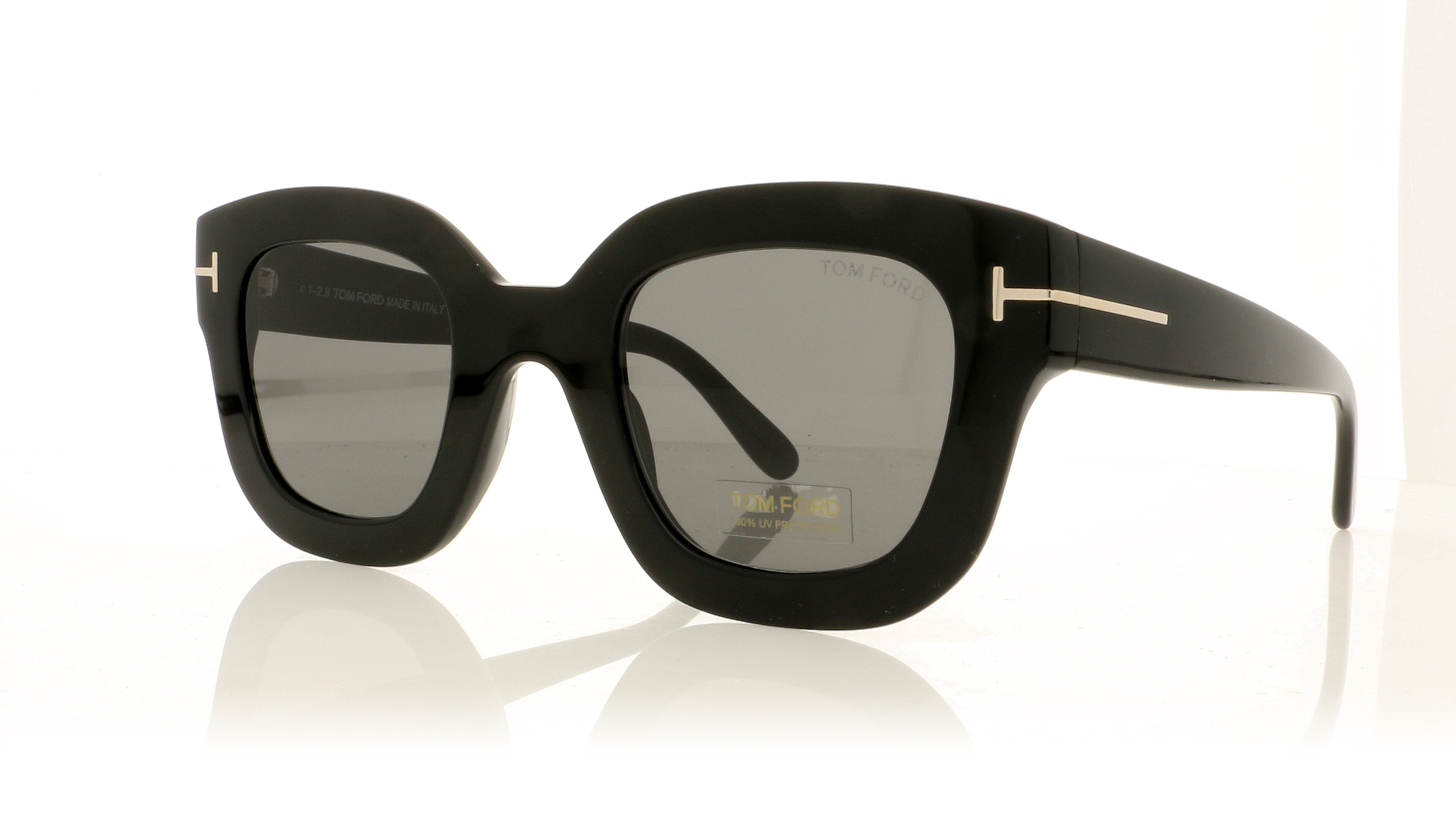 Tom Ford Pia TF659 Shiny Black/Smoke 01A Sunglasses