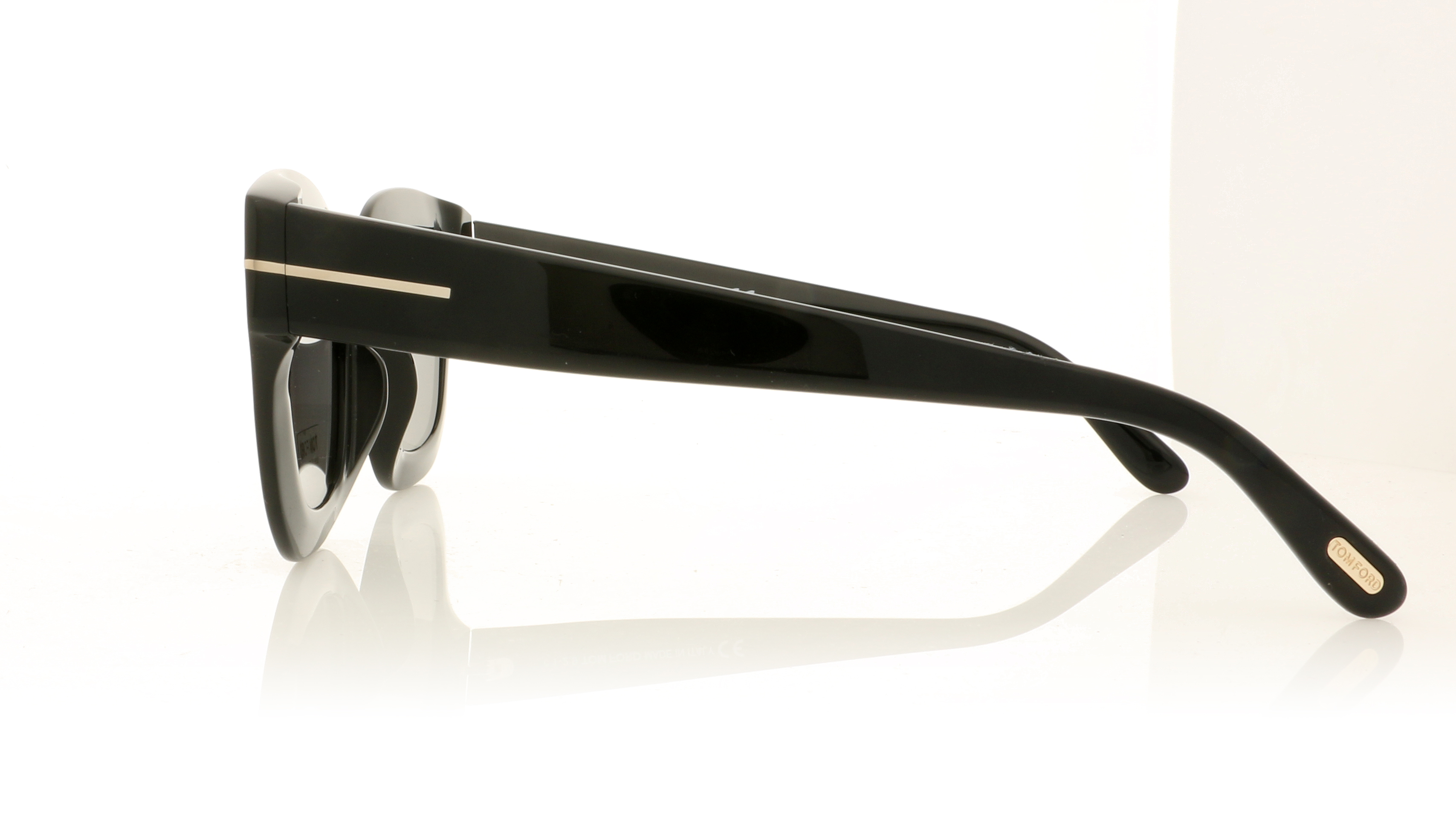 Tom Ford Pia TF659 Shiny Black/Smoke 01A Sunglasses
