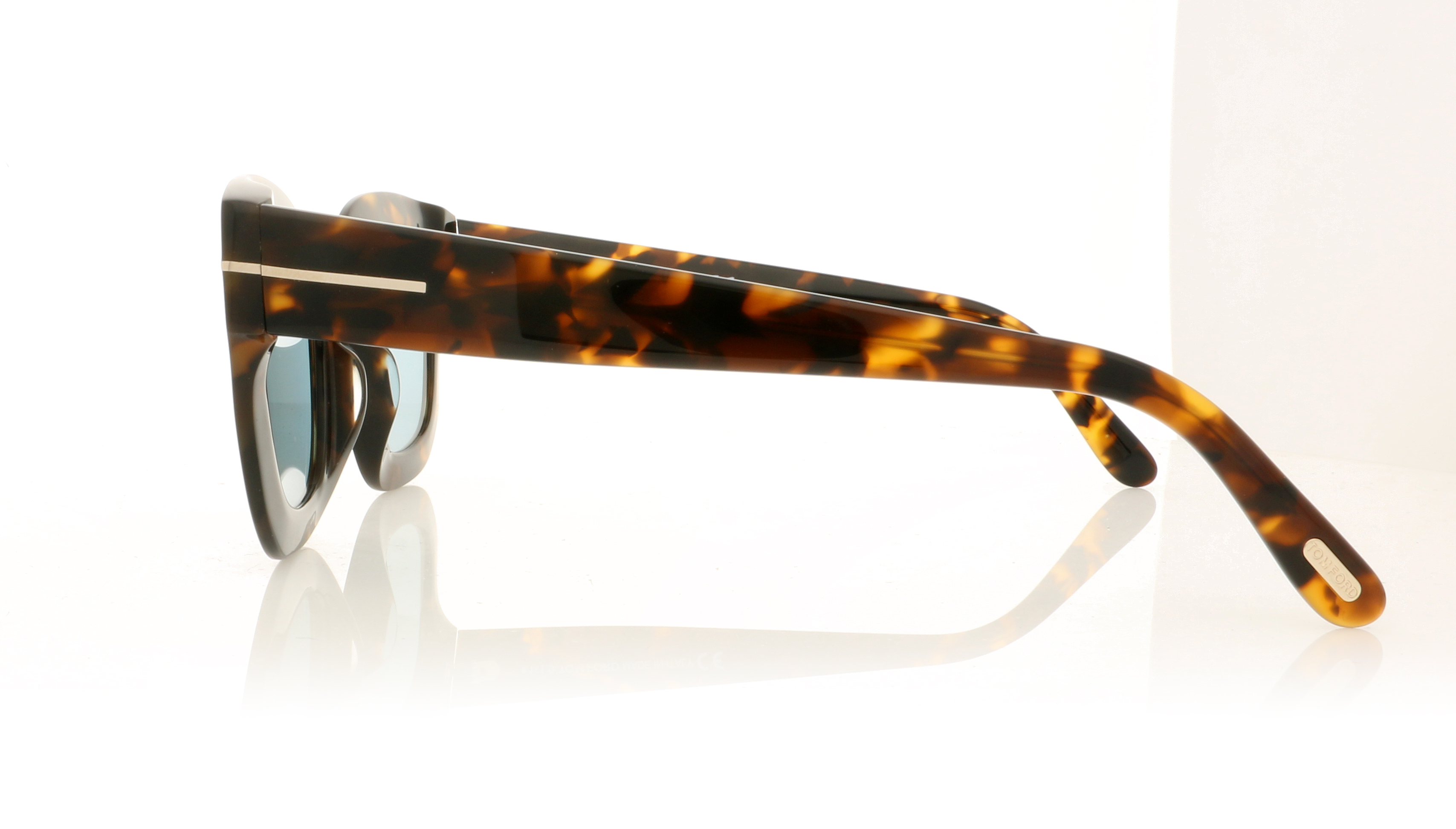 Tom Ford Pia TF659 Coloured Havana/Blu Mirror Lenses 55X Sunglasses