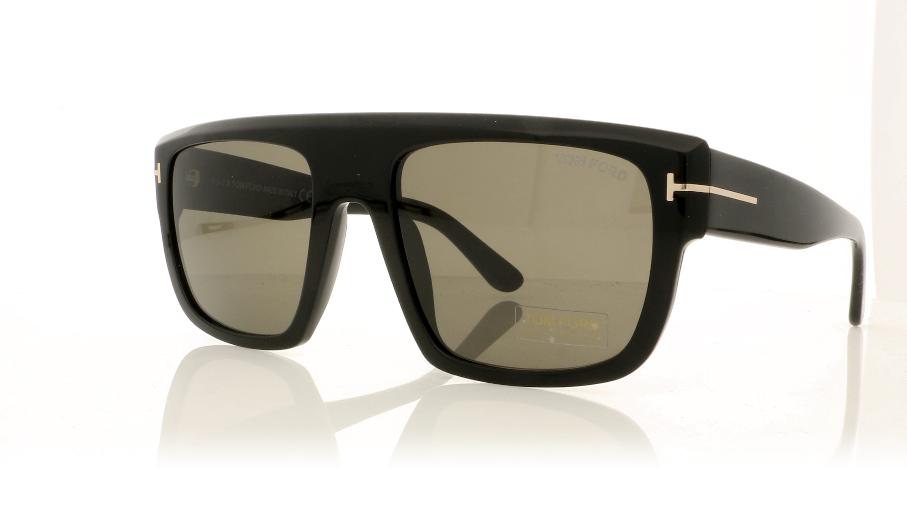 Tom Ford Alessio TF699 Shiny Black/Smoke 01A Sunglasses