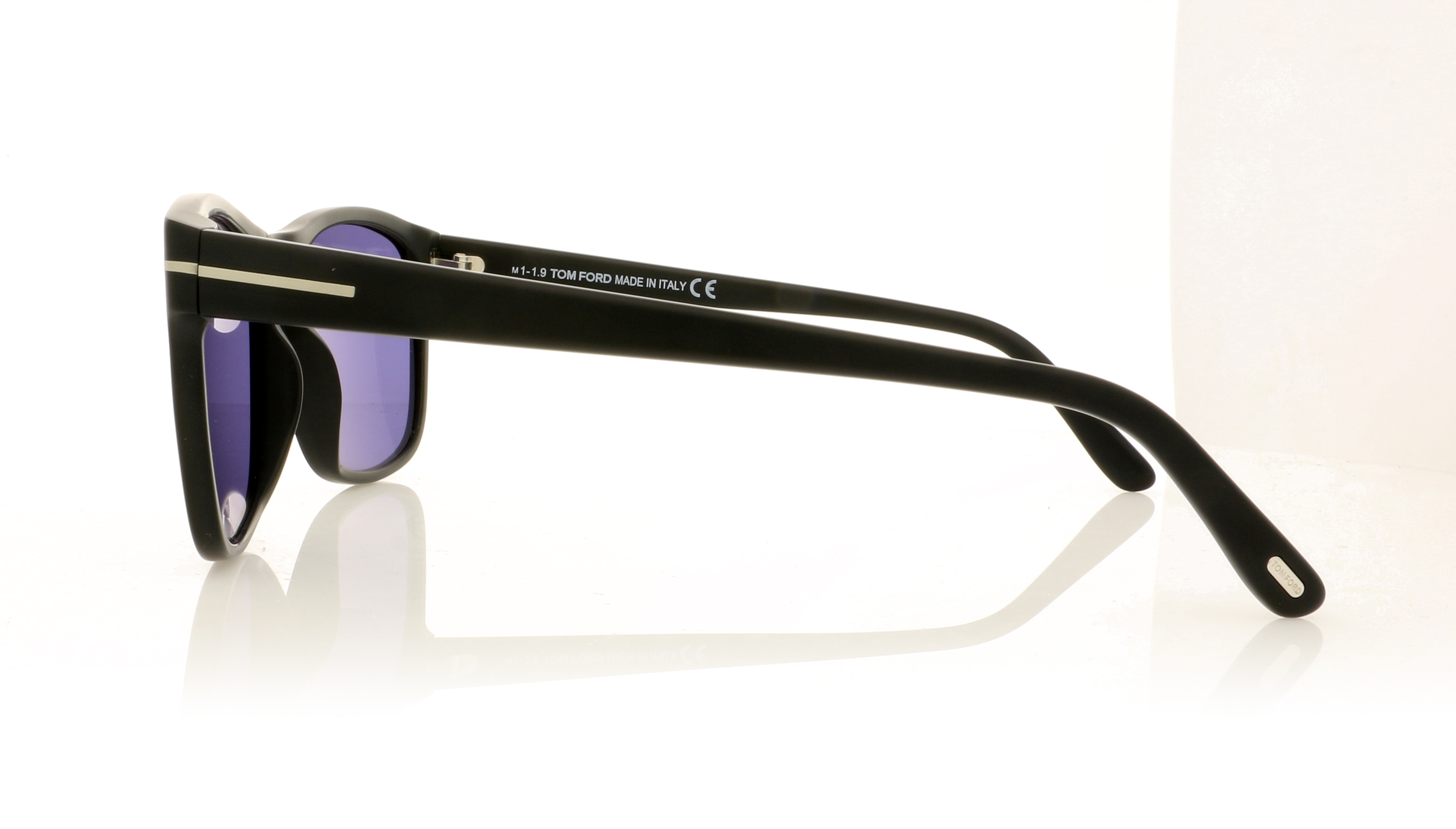 Tom Ford Giulio TF698 Matte Black/Blue Lenses 02V Sunglasses