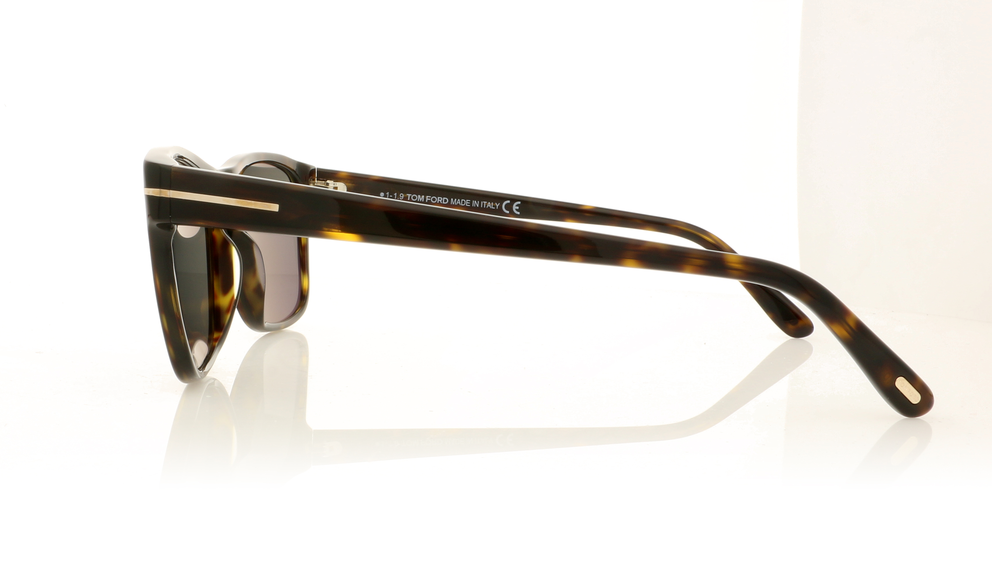 Tom Ford Giulio TF698 Dark Havana/Polarized Smoke Lenses 52D Sunglasses