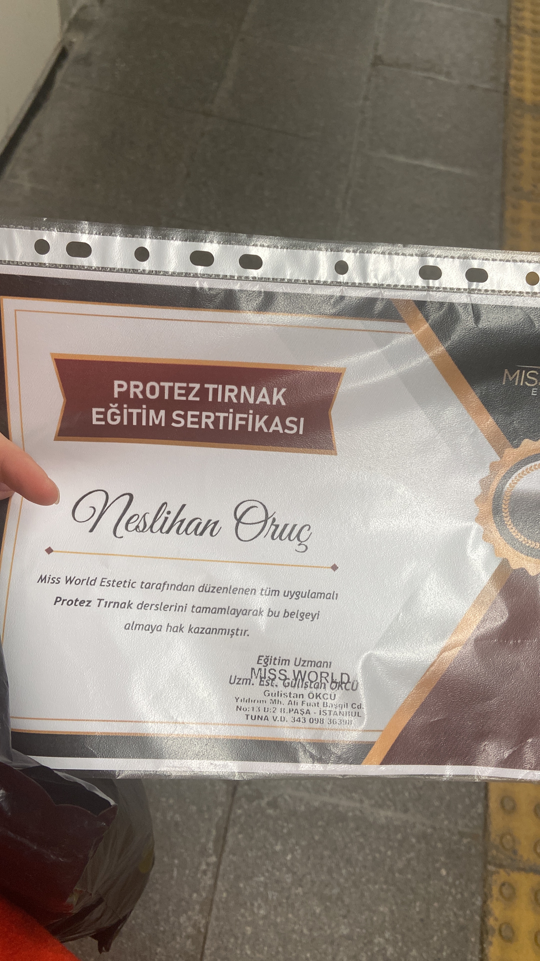 Neslihan sertifikası
