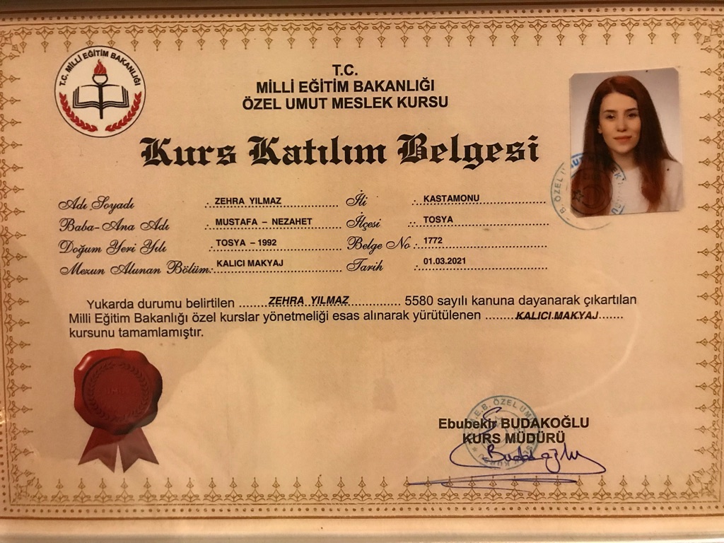 Zehra sertifikası