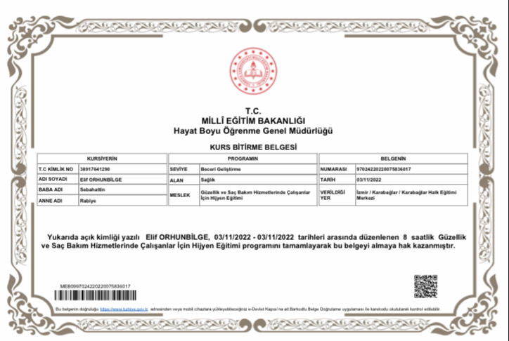Elif sertifikası