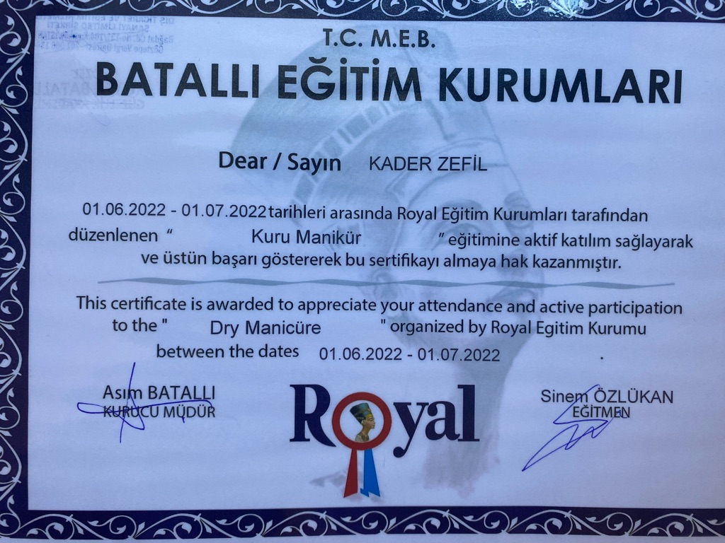 kader sertifikası