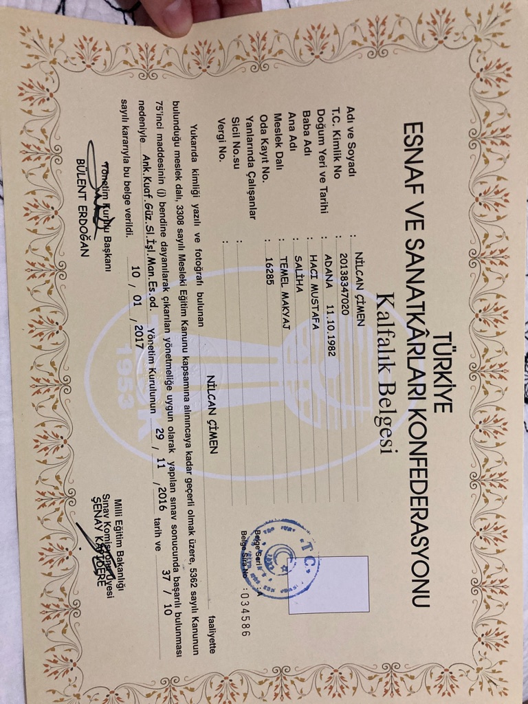 Nilcan sertifikası