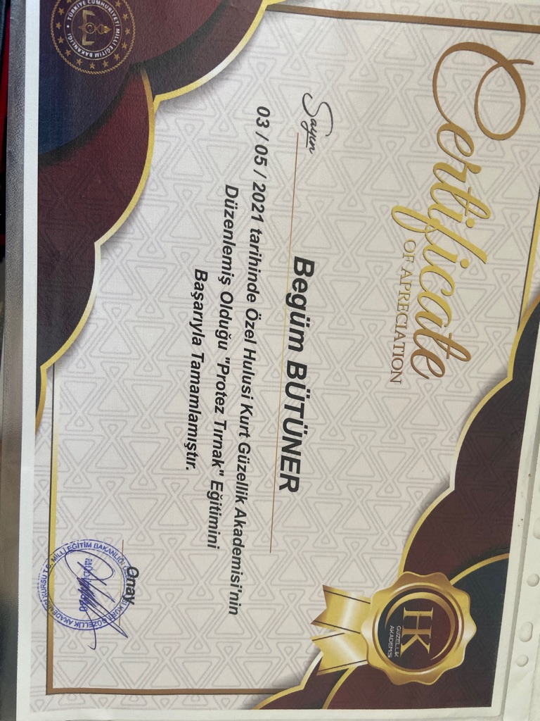 Begüm sertifikası
