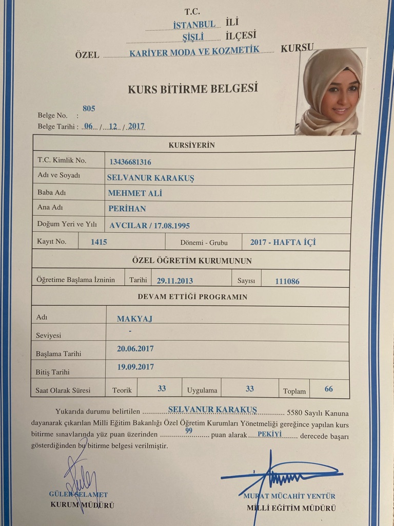 Selvanur sertifikası