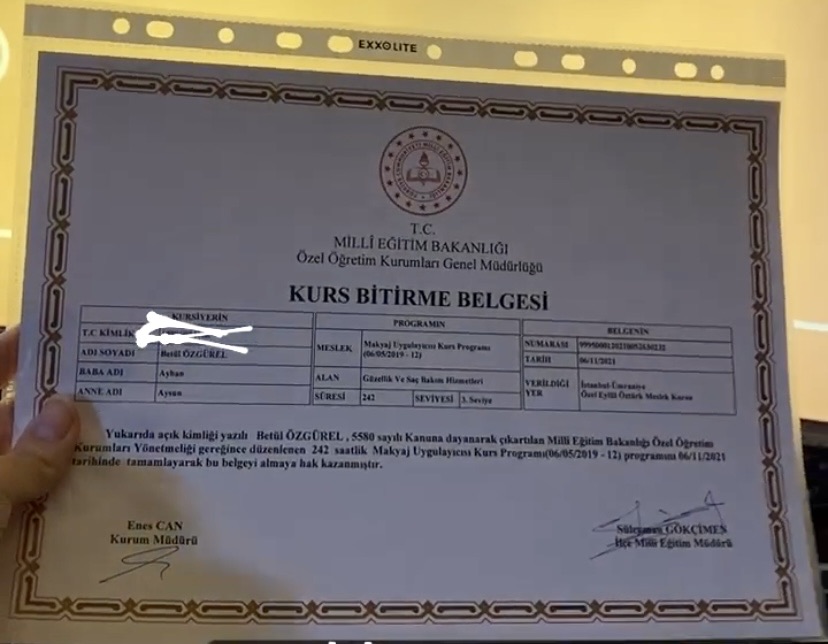 Betül sertifikası