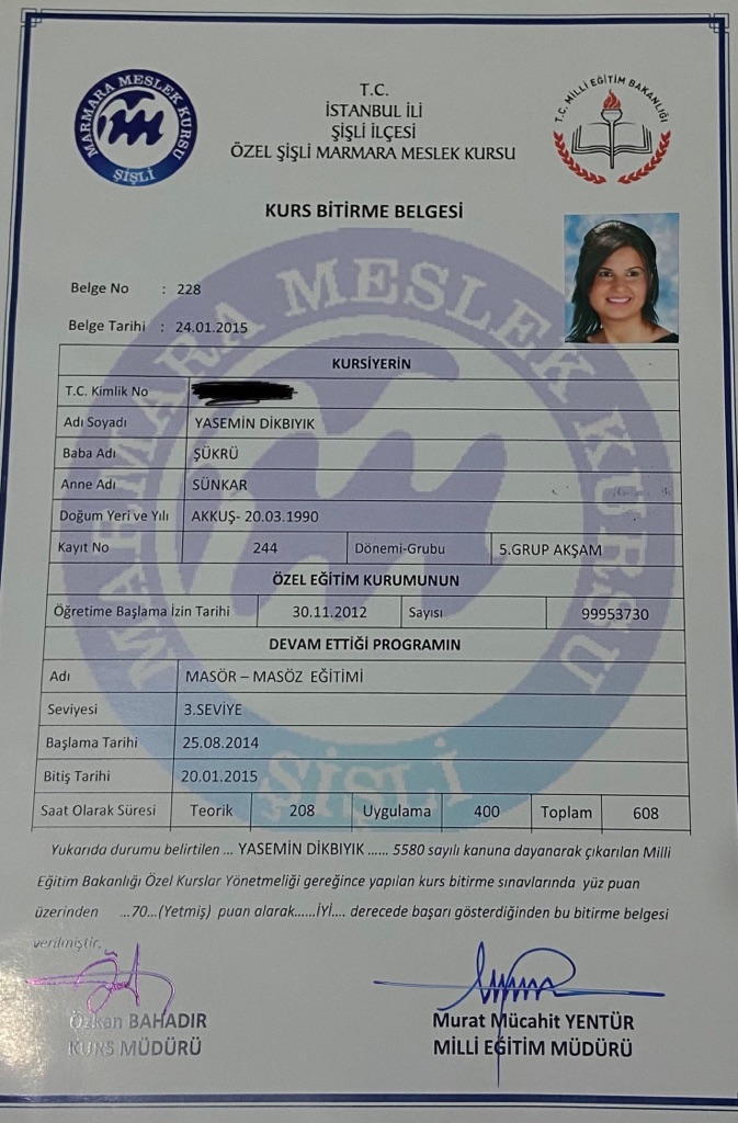 Yasemin sertifikası