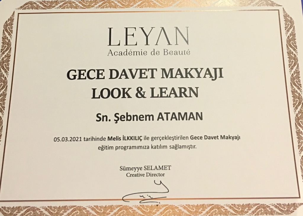 Şebnem  sertifikası
