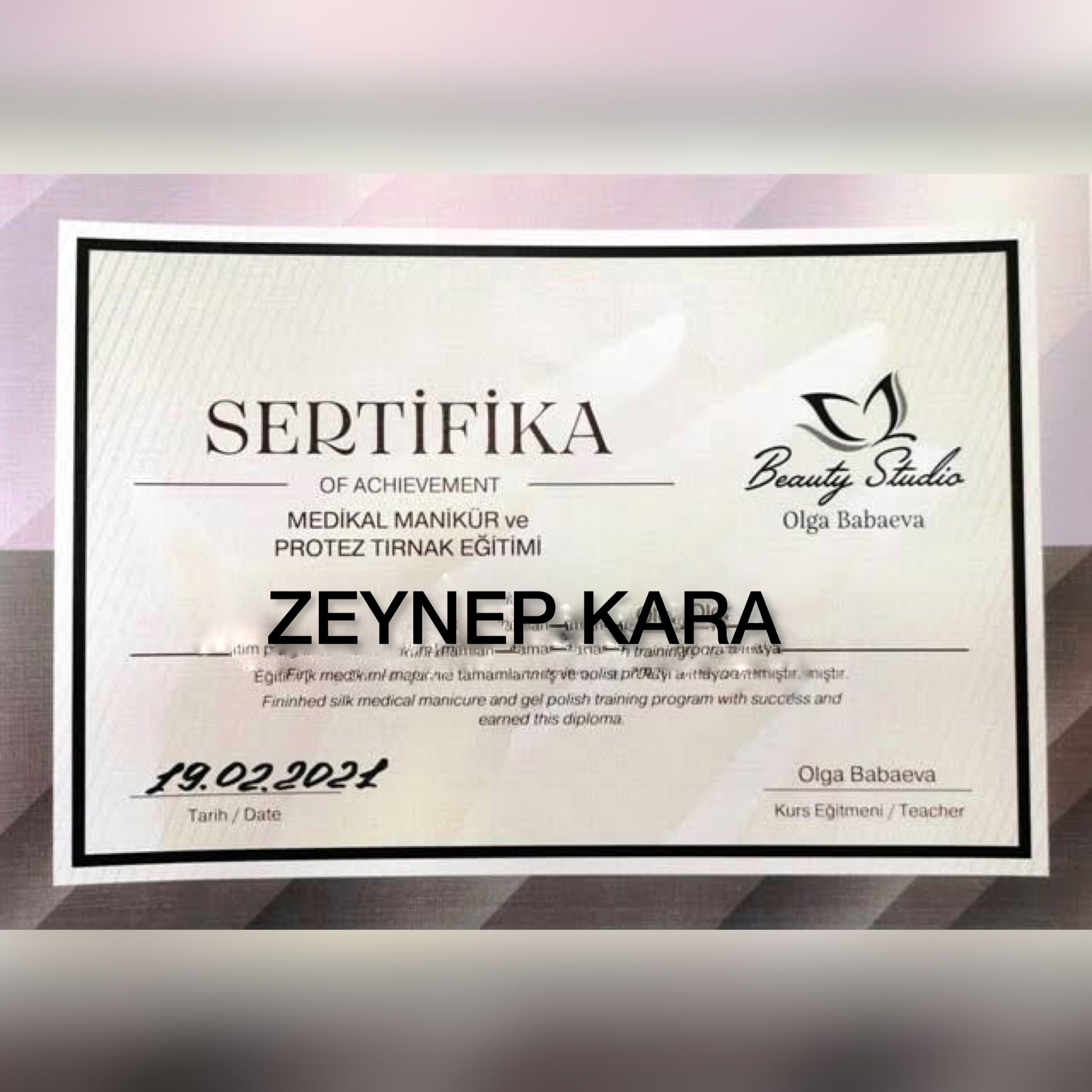 Zeynep sertifikası