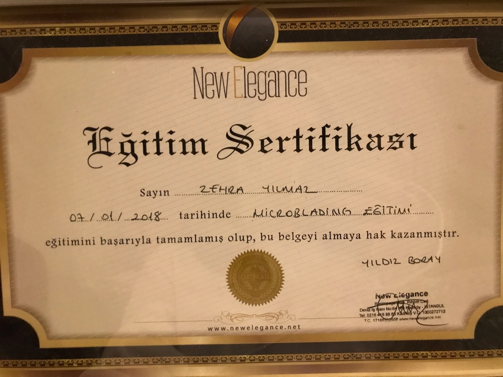 Zehra sertifikası