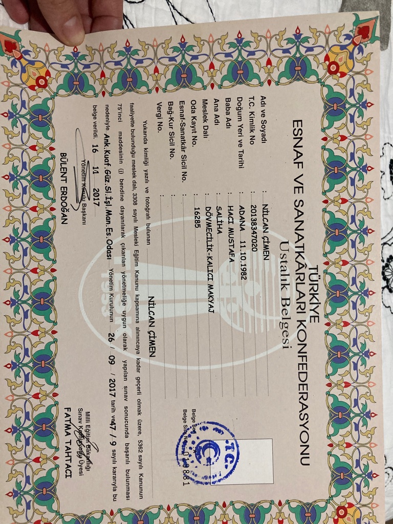 Nilcan sertifikası