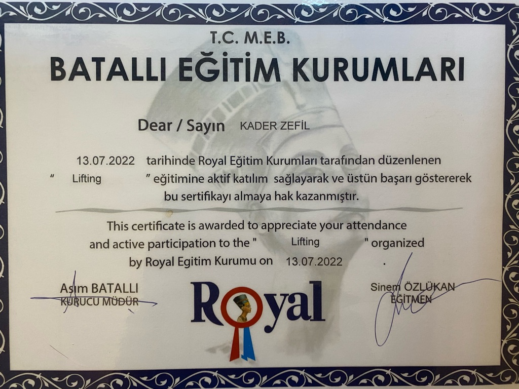 kader sertifikası
