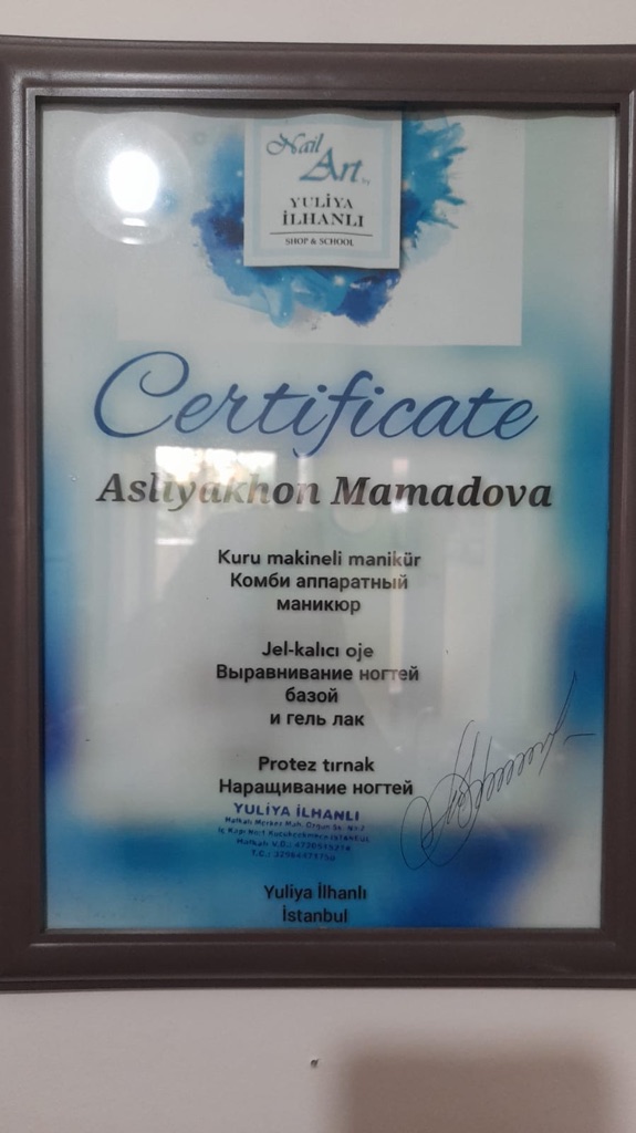 Asliyakhon sertifikası