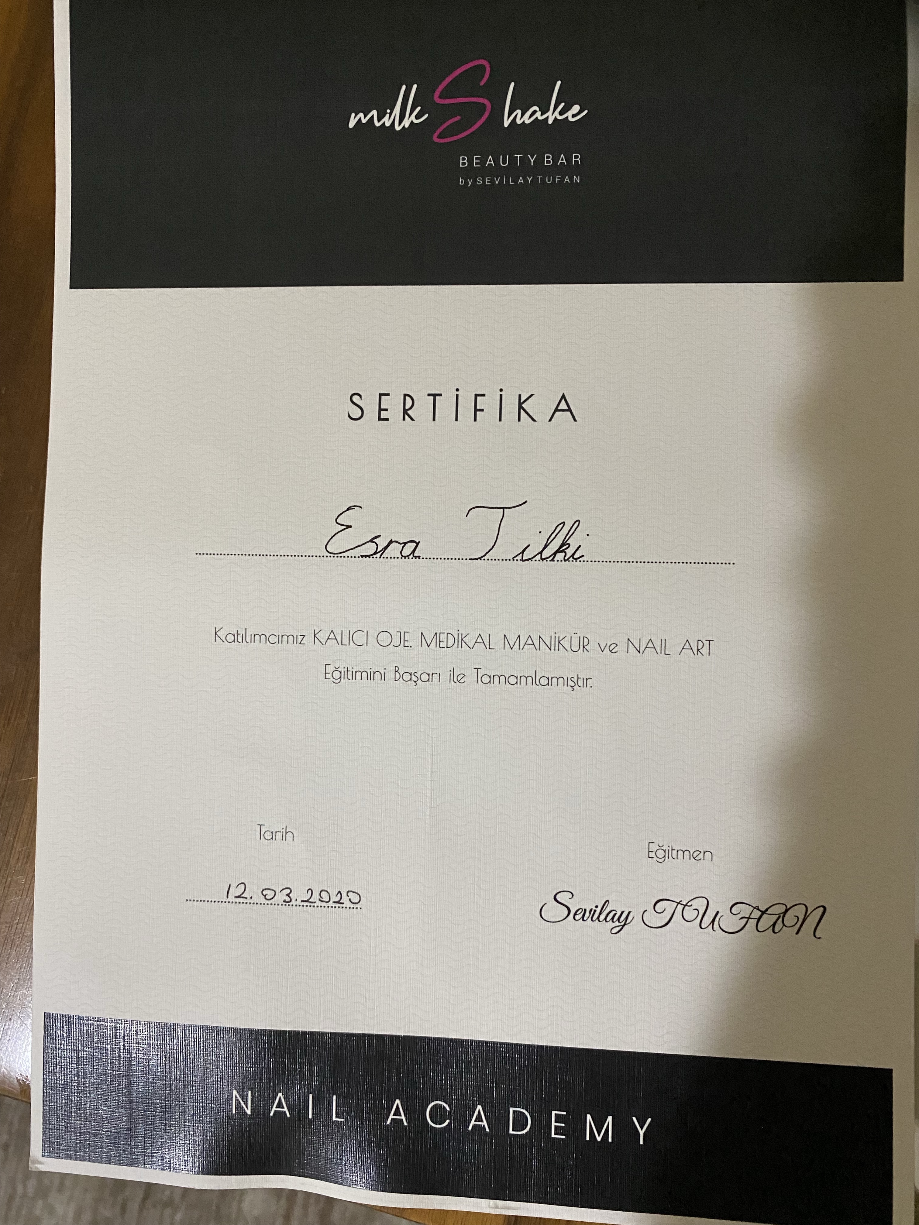 Esra sertifikası