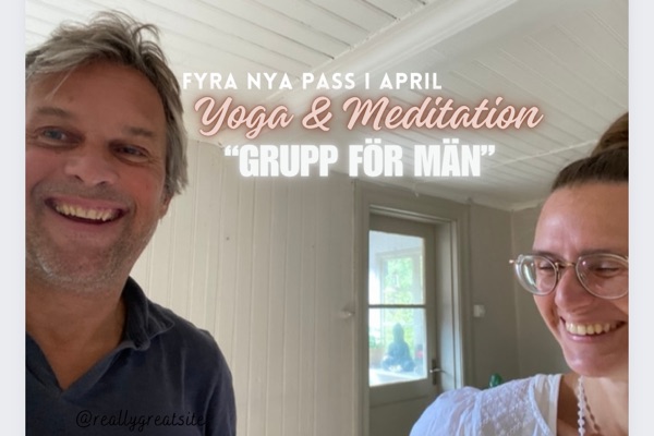 Yoga och meditation ”Grupp för män” (4 pass i april)