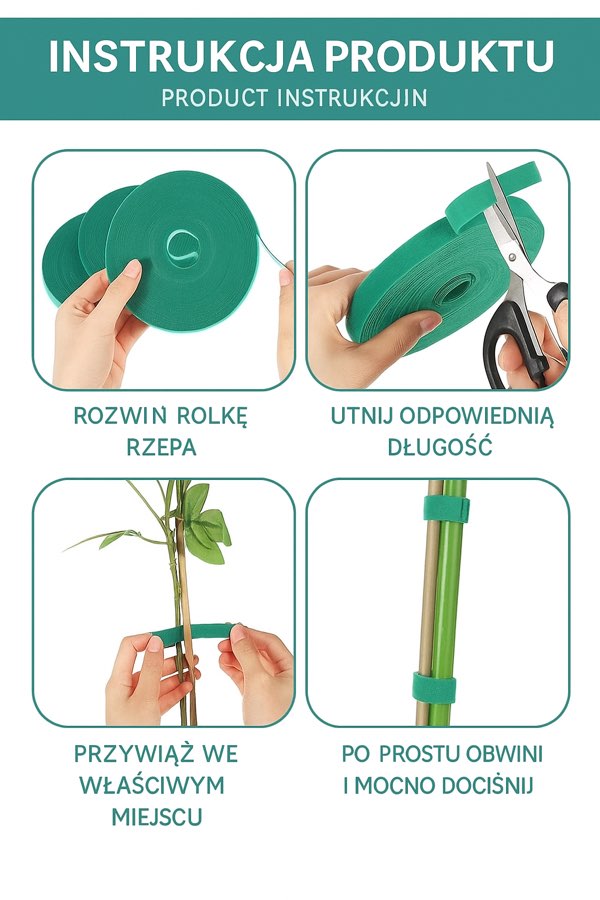 Elastyczna taśma ogrodowa do roślin 5