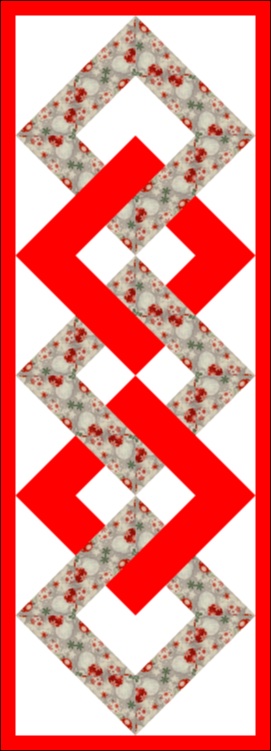 Christmas table runner quilt design