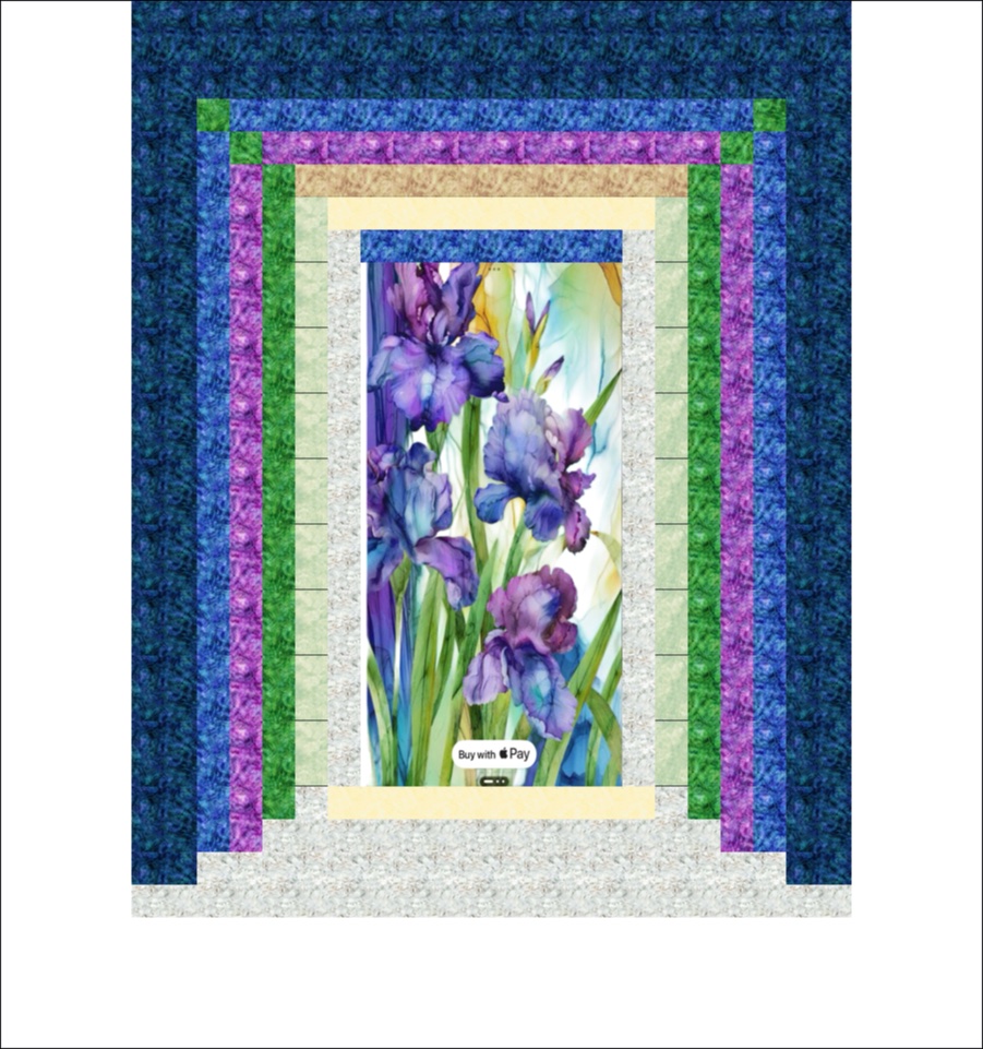 Iris Panel 1 quilt design