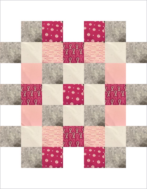Breast cancer quilt design