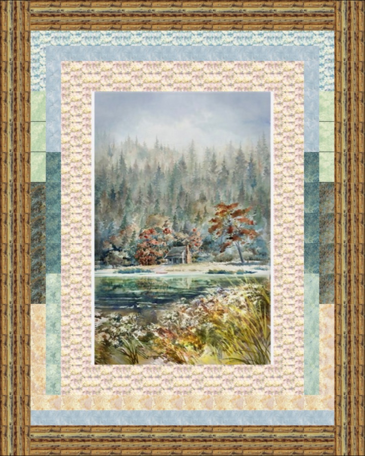 Cabin in the woods 2 quilt design