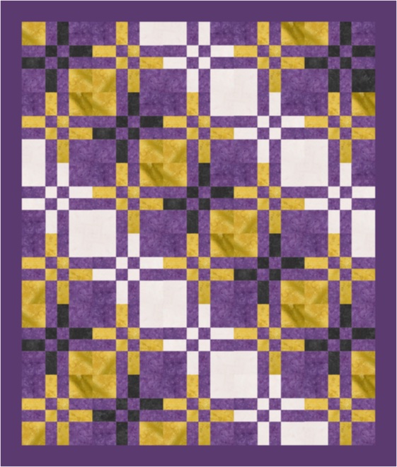Tartan throw quilt design