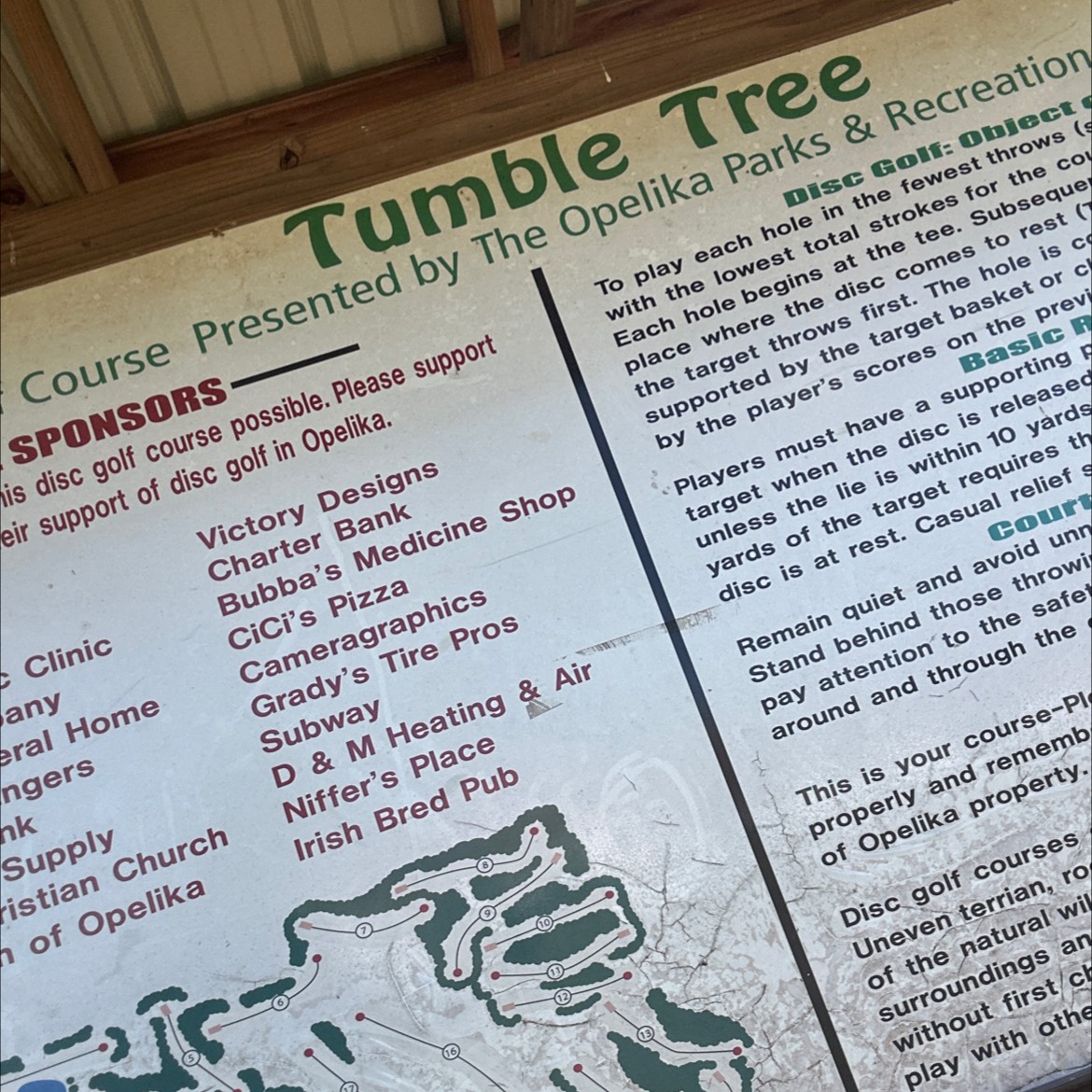 Tumble Tree Disc Golf Course disc golf course in Opelika, AL