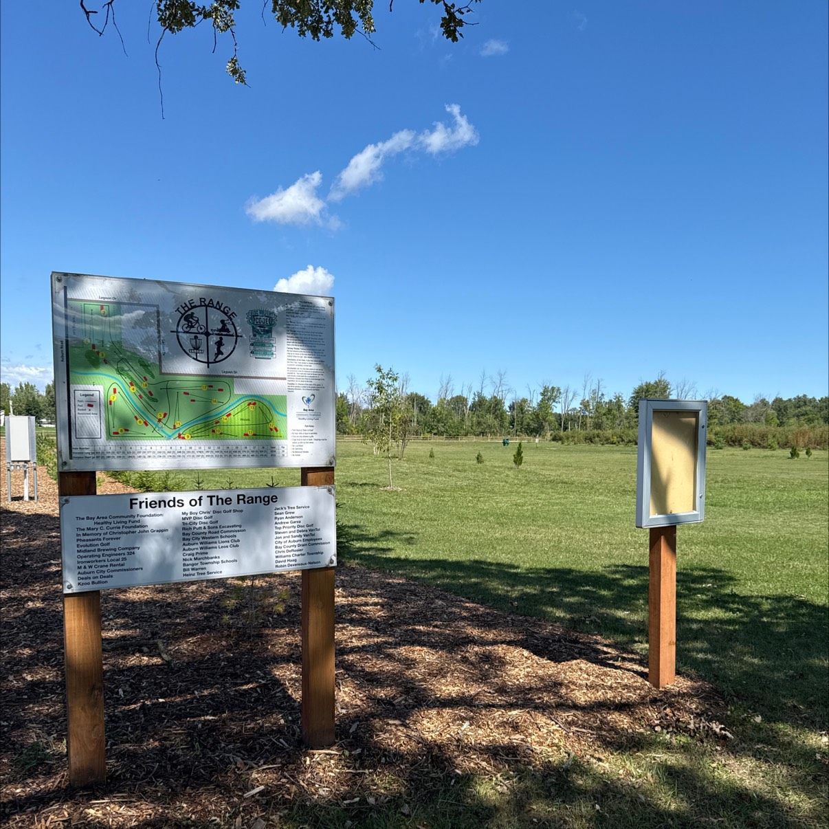 The Range disc golf course in Auburn, MI