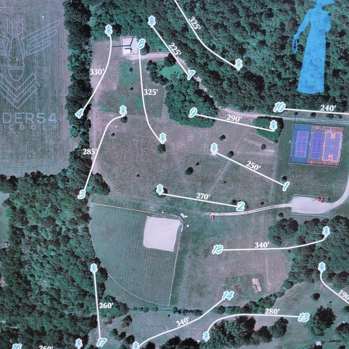 Lady in Blue disc golf course in Cement City, MI