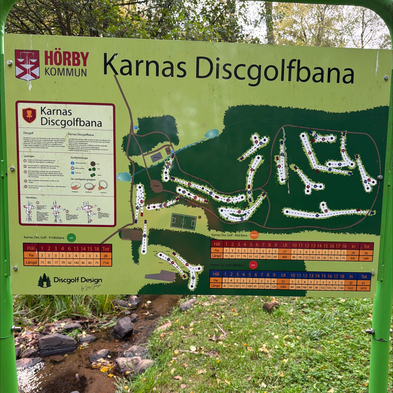 Karnas backe Discgolfpark disc golf course in Hörby, Skåne län
