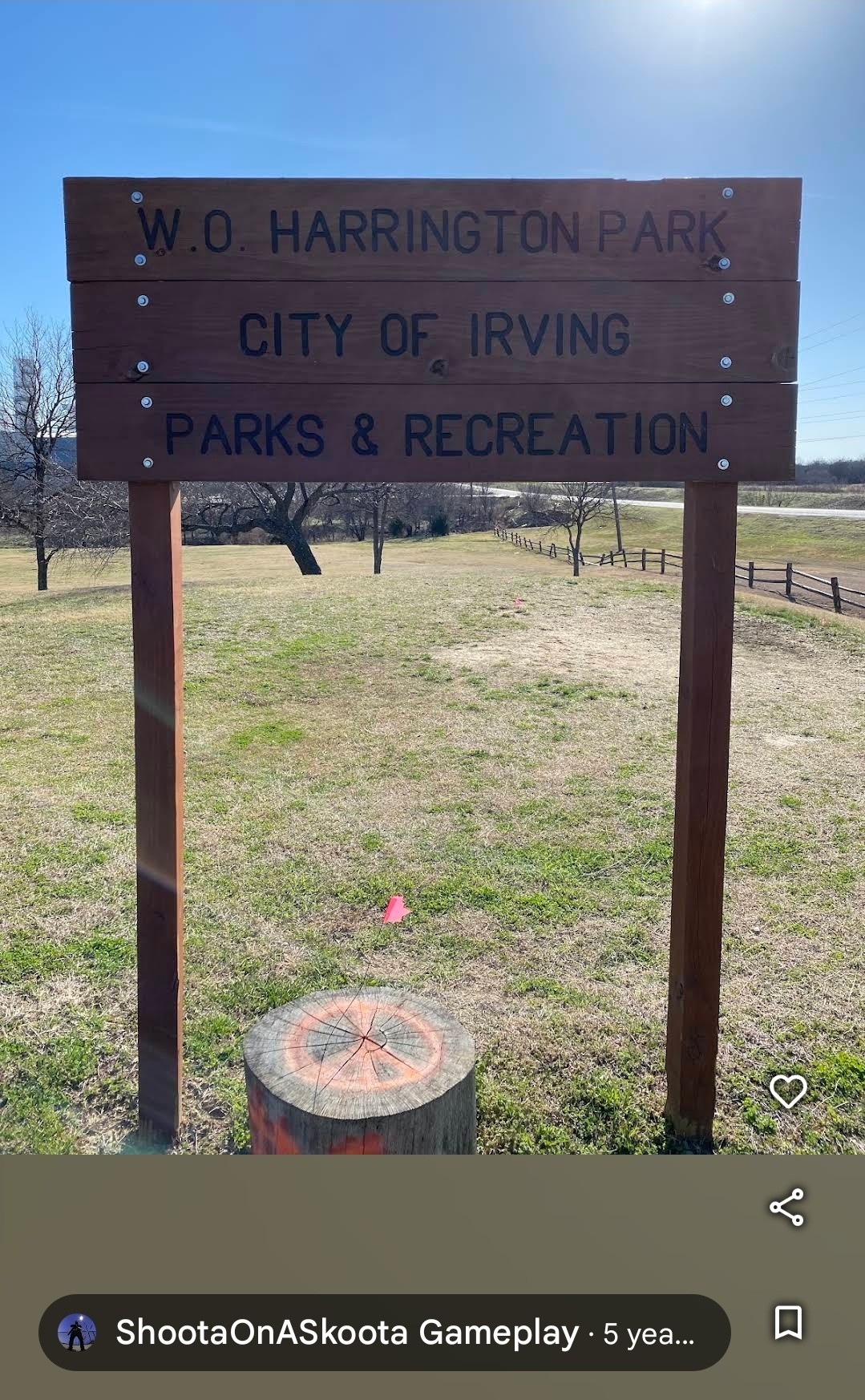 W.O. Harrington Park Disc Golf Park disc golf course in Irving, Texas