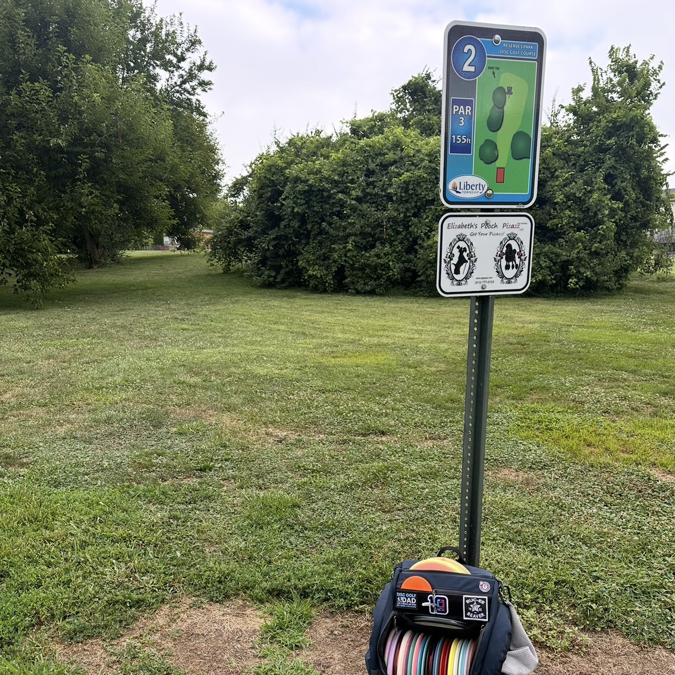 Reserves Park disc golf course in Liberty Twp, OH
