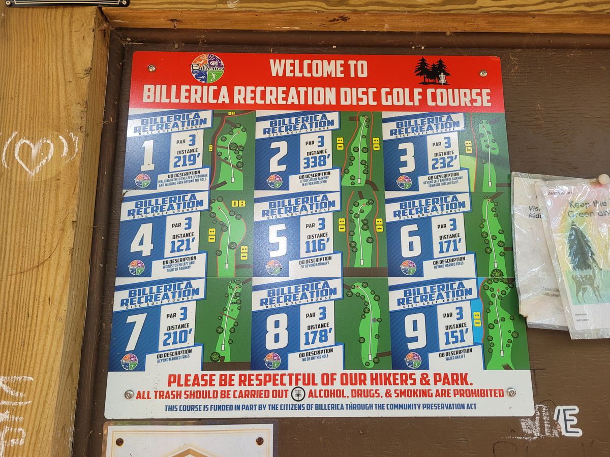 Vietnam Veterans Park (VVP) DGC disc golf course in North Billerica, MA