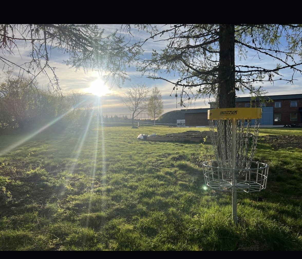 Bjørkly skole discgolf disc golf course in Spillum, Trøndelag